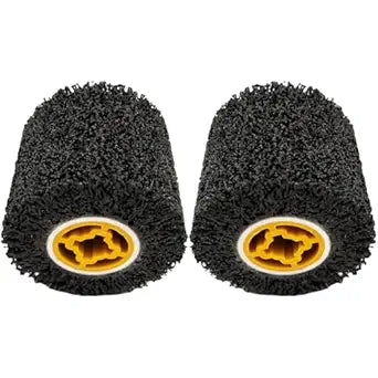 JONAS C 2 Pcs 40 Grit Stripping Drum, Abrasive Drawing Wheel Burnishing Wheel, 4.5" x 4" Surface Conditioning Tool Drum for Removing Metal Rust, Paint, Scale and Coatings