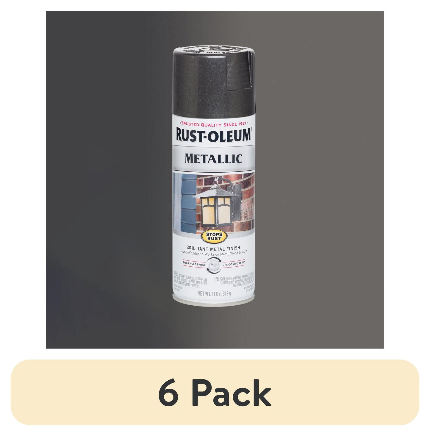 (Paquete de 2) Carbón, Pintura Metálica Antióxido Rust-Oleum-244228, 11 oz
