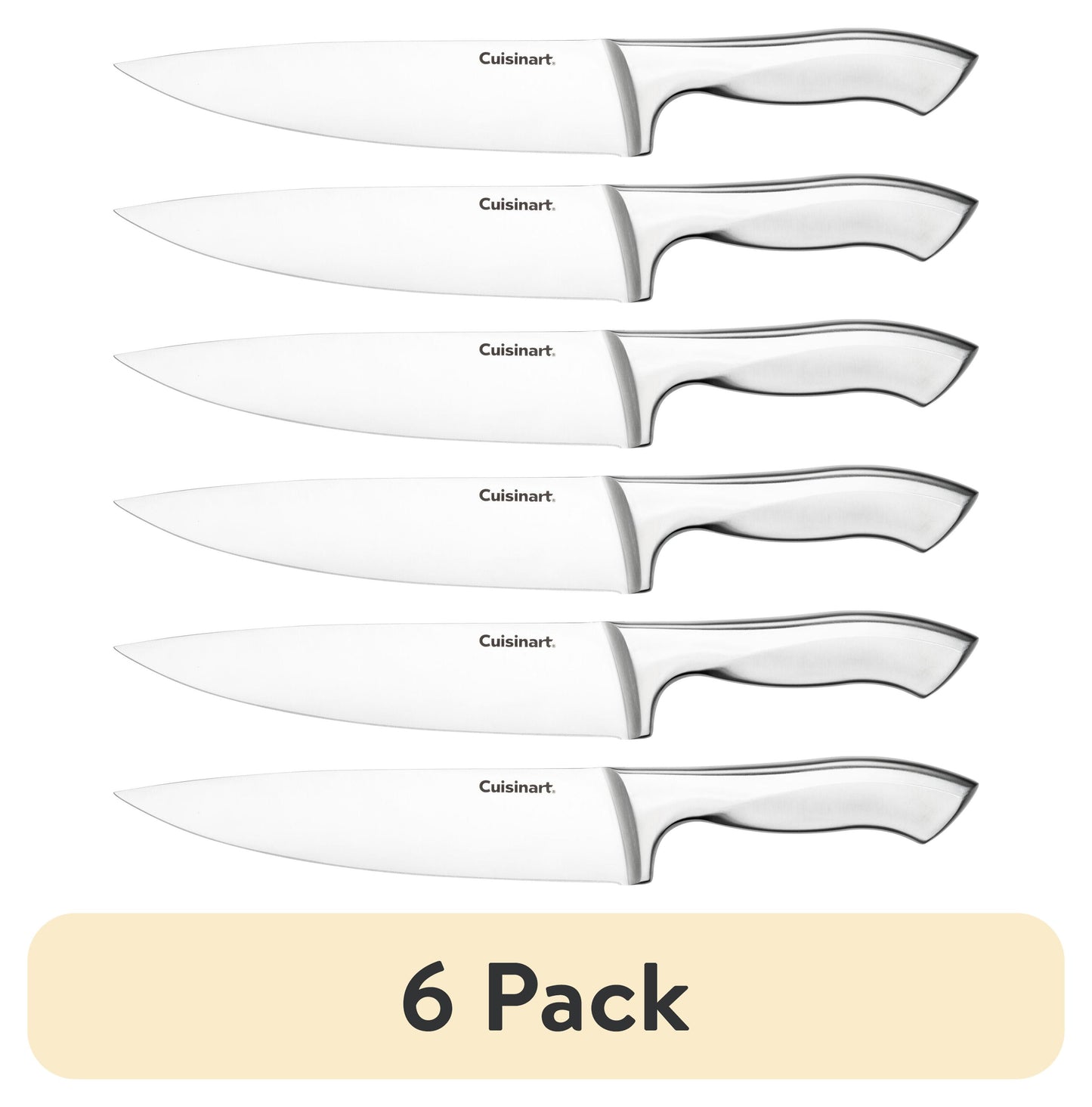 (6 pack) Cuisinart Classic Stainless Steel 8†Chef’s Knife with Blade Guard