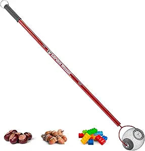 GARDEN WEASEL Small Nut Gatherer Roller Nut Collector Tool for Acorns, Buckeyes, and Small Debris Yard Picker Upper with Durable Steel Cage and Ergonomic Handle - Newest Model