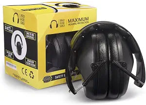 Pro For Sho 34dB NRR Ear Protection, Noise Reduction Ear Muffs - Black