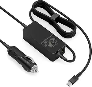 100W Laptop Car Charger USB C Car Charger Compatible with Dell Latitude/Precision/XPS, Compatible Mac Book Pro/Air,HP Spectre/Elitebook,Samsung Galaxy,Asus,acer,Lenovo ThinkPad/Yoga/Idea Car Charger
