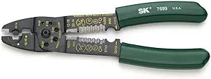 SK Tools USA Up-Front Cutter/Stripper/Crimper Pliers, 8.5" Long: 10-22 AWG, 7699