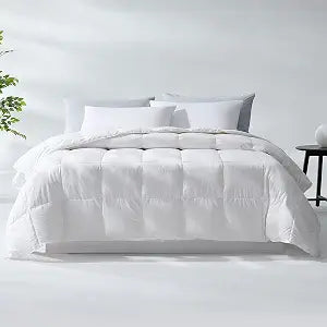Pacific Coast Lightweight Goose Feather and Down Fiber Comforter King Size, Breathable Duvet Insert for Summer and Hot Sleepers, Natural Cooling Tencel Lyocell Shell, 8 Corner Tabs, White, 106x90