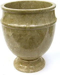 Nature Home Decor 525SB Sahara Beige Marble Waste Basket of SibarianCollection