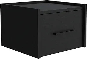 Tuhome Boa Floating Nightstand with Wall-Mounted Design, Spacious Storage Drawer, Upper Display Surface and Sleek Contemporary Profile Offering Modern Bedroom Organization and Durable Engineered Wood
