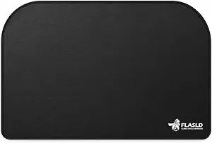 FLASLD Fireplace Mat 40 x 60 in, Heat-Resistant Floor Protector, Black