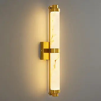 23.6" Modern Wall Sconce, 5CCT Dimmable LED Bathroom Vanity Light, Brushed Gold Wall Light with Resin Shade, 20W Hardwired Vanity Lighting for Bedroom, Living Room, Hallway