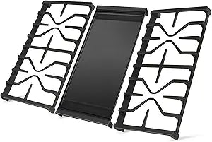 WB31X27151 Side Grates WB31X24738 Stovetop Griddle Replacement for GE General Electric Stove Parts,WB31X24736 Cooktop Grates WB31X24998 Cast Iron Griddle for Stove Top JGBS66REKSS JGB735SPSS Gas Stove