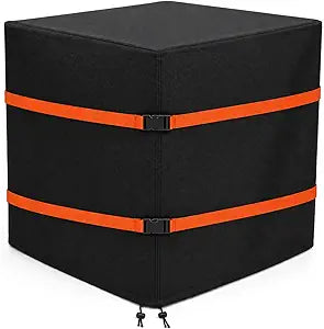 Down Draft Evaporative Cooler Cover with 2 Sturdy Straps with Bright Orange Buckles∩╝ 40" W x 40" D x 43" H∩╝ 600D Heavy Duty Waterpoorf Down Draft Swamp Cooler Cover
