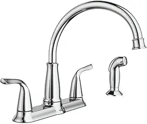 MOEN Brecklyn 2-Handle Standard Kitchen Faucet with Side Sprayer in Chrome