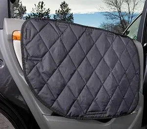 4Knines Car Door Protector for Dogs Dog Door Cover for Cars, Trucks & SUVs Set of 2 Guards Durable, Scratch-Resistant, and Easy to Install USA-Based Company One for Each Side (Black)