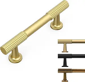 9BUILD 10 Pack 3 Inch Brushed Gold Cabinet Pulls Kitchen Cabinet Handles Gold Cabinets Hardware Kitchen Drawer Pulls