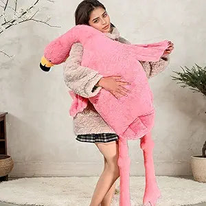 74.8in Flamingo Stuffed Animal Plush Pillow Cute Giant Flamingo Plush Toy Plush Soft Hugging Pillow Stuffed Animal Gift for Kids Birthday