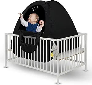 Baby Sleep Tent Breathable Blackout Cover for Pack N Play, Crib Cover & Travel Sleep Pod, Easy pop up Setup for Toddlers and Babies Easy and Ready | Breatheable