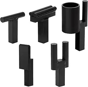 1 inch Blacksmith Anvil Hardy Hole Tools Set Blacksmithing Forge Forging Tool with Hot Cut, Creasing Stake, Bottom Fuller, Turning Bending Scrolling Twisting Kit (5PCS)