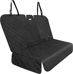 ALLANSING Back Seat Cover for Large SUVs Rear Split Bench - Heavy-Duty 900D Waterproof Non-Slip Car Seat Protector for Messy Kids & Drooling Dogs, Easy Clean(Black)