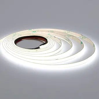 TOPAI 12V 5mm Dotless COB LED Strip 16.4ft 6000K Cool White Cabinet Light