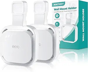 Wall Mount Holder for eero 7 Router Mesh Wi-Fi System No Messy Wires, Space-Saving Outlet Wall Mount Holder for eero 7 Extender, Stand Bracket for eero 7 (2 Pack)
