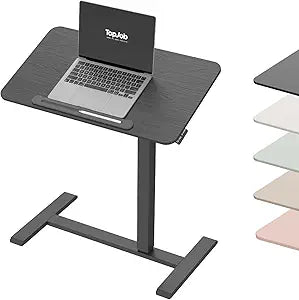 TopJob AnyDesk Nest Pro Sit Standing Desk, Portable Folding Stand Desk with Hidden Wheels, Computer Workstations, Home Use, Couch Side Table, Bedside Table, Kitchen Prep Table, Cordless (Black)