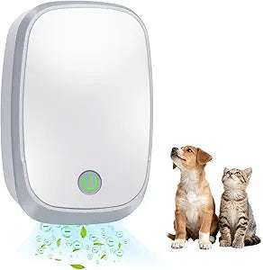 Cat Litter Deodorizer, 99% Odor Eliminator for Pet Odors, Plug In Negative Ion Air Purifier for Litter Box Box, Dog Bed, Home, Kitchen, Bathroom, Ozone-Free