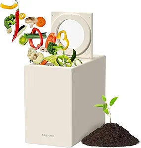 Dreame Electric Composter for Kitchen, Smart Control High-Temp Auto-Cleaning, Odorless, Trion Triple-Blade System, Washable Carbon Filter, 27dB Quiet, Safety Lock, 2.5L Capacity Compact Design
