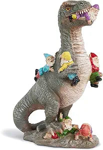 Dinosaur Garden Gnome Statue 12, Outdoor Yard & Garden Decor, Patio Lawn Decoration, Gardening Gifts for Women, Housewarming Present