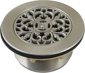 Kingston Brass BSFT4138 Watercourse 4-1/4" Round Brass Shower Base Drain, Brushed Nickel