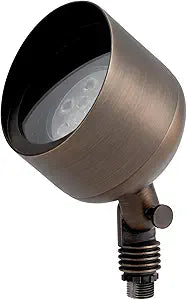 Kichler 12V PAR36 Brass Uplight Accent Light in Centennial Brass, Outdoor Landscape Spotlight, 15487CBR