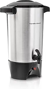 Hamilton Beach 45 Cup Coffee Urn and Hot Beverage Dispenser, Silver