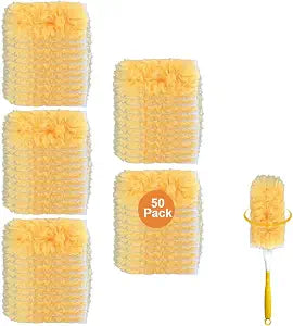50 Count Heavy Duty Duster Refills, Unscented Disposable Dusters Refill Kit for Cleaning Dusting Furniture Blind Ceiling Fan