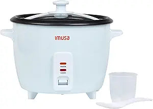 IMUSA Electric Rice Cooker 16 Cup Cooked 8 Cup Uncooked Ceramic Nonstick Pot, Multi Cooker for Rice, Quinoa, Oatmeal, Stew Keep Warm Function Compact for Kitchen Dorm RV