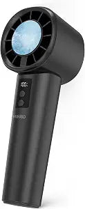 MINISO Portable Fan Regargeable, Cooling Fan Handheld 3000 mAh, USB Makeup Fan with Ice Cooler, 7-Speed 1-120, Max 10 H Cold Personal Fan for Travel, Office, Subway, Shopping, Camping, Skincare