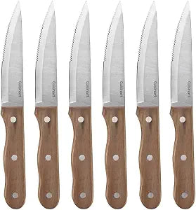 Cuisinart C55W-S6STK Advantage Cutlery 6-Piece Triple Rivet Walnut Steak Knife Set