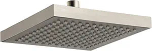 Delta Brushed Nickel Rain Shower Head, 8 Inch Square Shower Head Rainfall, Overhead Rain Showerhead, 2.5 GPM Flow Rate, Stainless RP50841SS