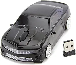 for CL Racing Sports Car Mouse Wireless Mice Computer Laptop PC Optical Mouse (Black)