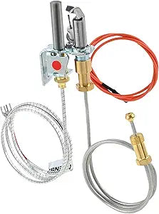 446-513A Pilot Assembly Propane Gas Kit (LP) Compatible with Heat N Glo Fireplaces and Gas Log Sets, Heat N Glo SL2000, 4000, 5000, 6000 Gas Fireplace Insert, SRV446-513A LP with Thermopile