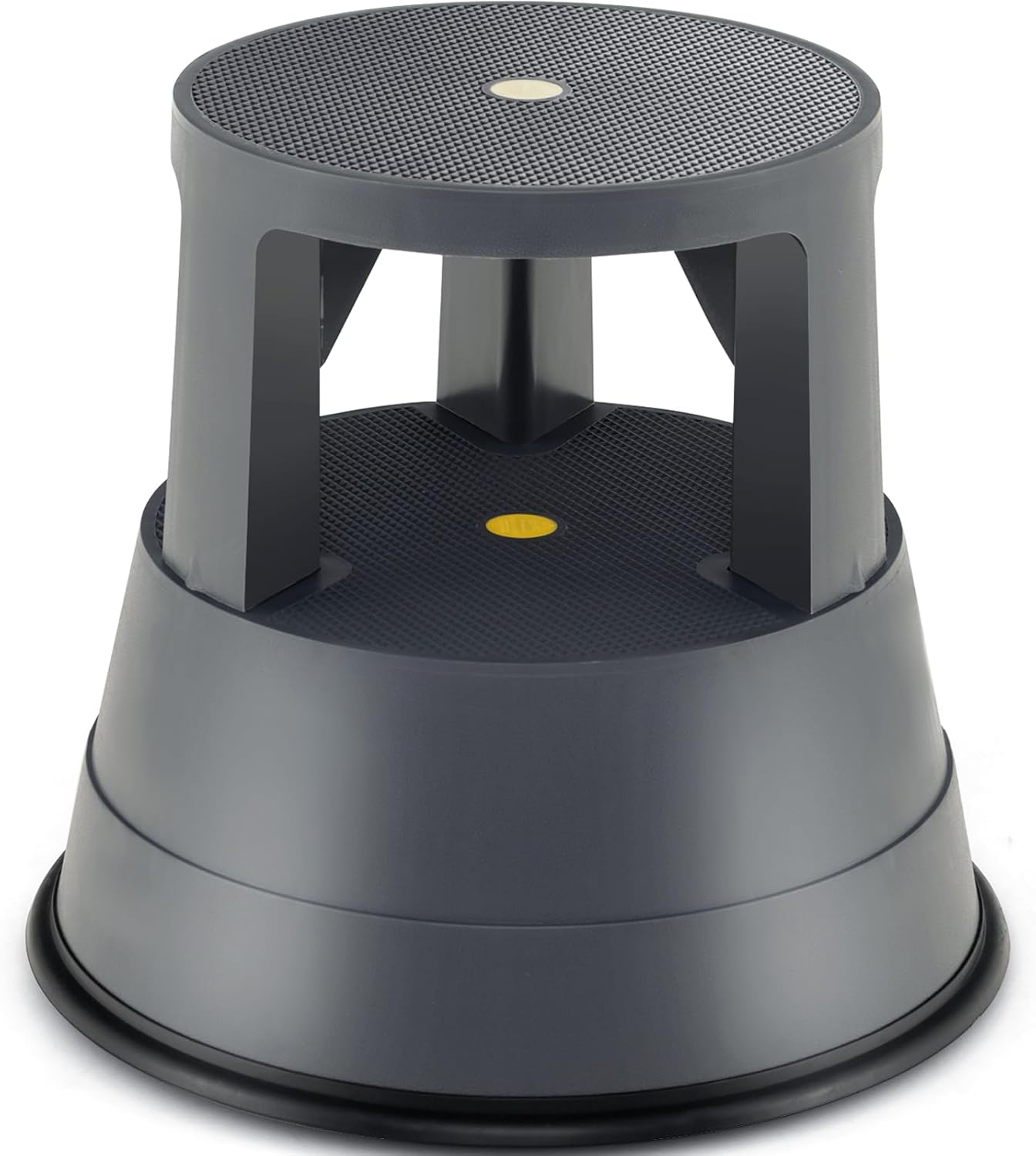 Giantex Rolling Step Stool, Library Stool w/Non-Slip Platform, Thick Rubber Ring, Outdoor Indoor Portable Round Step Stools with Wheels for Adults, Seniors, Kids, Max Load 330 lbs