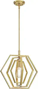 Westinghouse Lighting 6369700, Champagne Brass Finish Holly One-Light Indoor Pendant, one Size