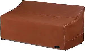 NettyPro Patio Sofa Couch Cover, Waterproof 600D Heavy Duty Outdoor Furniture 3 Seater Bench Cover, 88" Wx 38" Dx 35" H, Brown