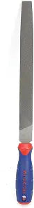 WORKPRO W051002 10 In. Flat File Durable Steel File to Sharpen Tools and Deburr, Comfortable Anti-Slip Grip, Double Cut Tool Sharpener for Professionals and DIY (Single Pack)