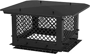 Stanbroil 19" x 19" Chimney Cap, Fireplace Chimney Cover for Outside Adjustable Bottom to Fit Existing Clay Flue Tile Sizes, Chimney Flue Rain Caps