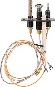 H5922 Lennox OEM PSE Pilot Assembly CSA Certified Covertible Propane and Natural Gas with 3-Way Hood for Fireplaces, Pedestal Stoves, and Other Hearth Systems