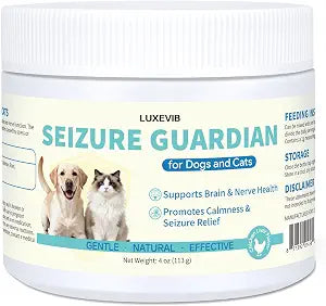 Nervous System Supplements, Seizure Guardian for Dogs and Cats, Natural Herbal Formula for Daily Relaxation, Stress Response and Reduce Sudden Loss of Balance or Collapse - 4 oz