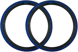 SE Bikes Cub 26 x 2.0 BMX Replacement OEM Clincher Dirt All Terrain Street Wire Bead Two Bike Tire Pair (Blue)