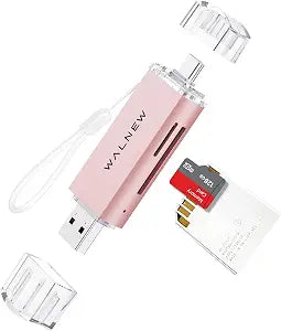 WALNEW SD Card Reader, USB 3.0 & USB-C SD/TF Memory Card Adapter