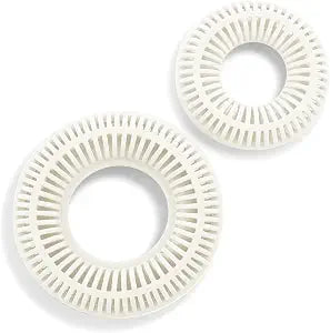 TubRing & SinkRing White Combo Bathroom Drain Hair Catcher Set for Shower, Bathtub & Sink
