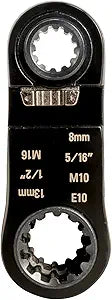 Jonard Tools PRW-813 Pocket Ratchet Wrench 8-13 mm Hand Tool with Multiple Sockets for Metric, Imperial, Star & Square Nuts, Compact for Tight Spaces