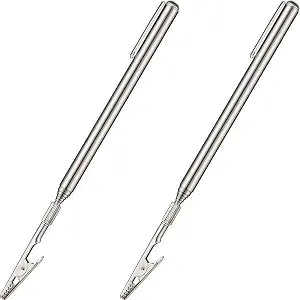 Mudder 2 Pcs Telescoping Clip Metal Extendable Wire Clamp Tool