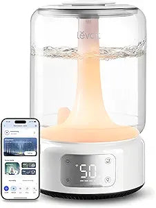 LEVOIT Humidifiers for Bedroom Large Room Home, 6.2L Dishwasher Safe, Cool Mist Humidifier for Baby & Plants, Top Fill Easy to Clean, Quiet 26dB, Smart App & Voice Control, Essential Oil Diffuser